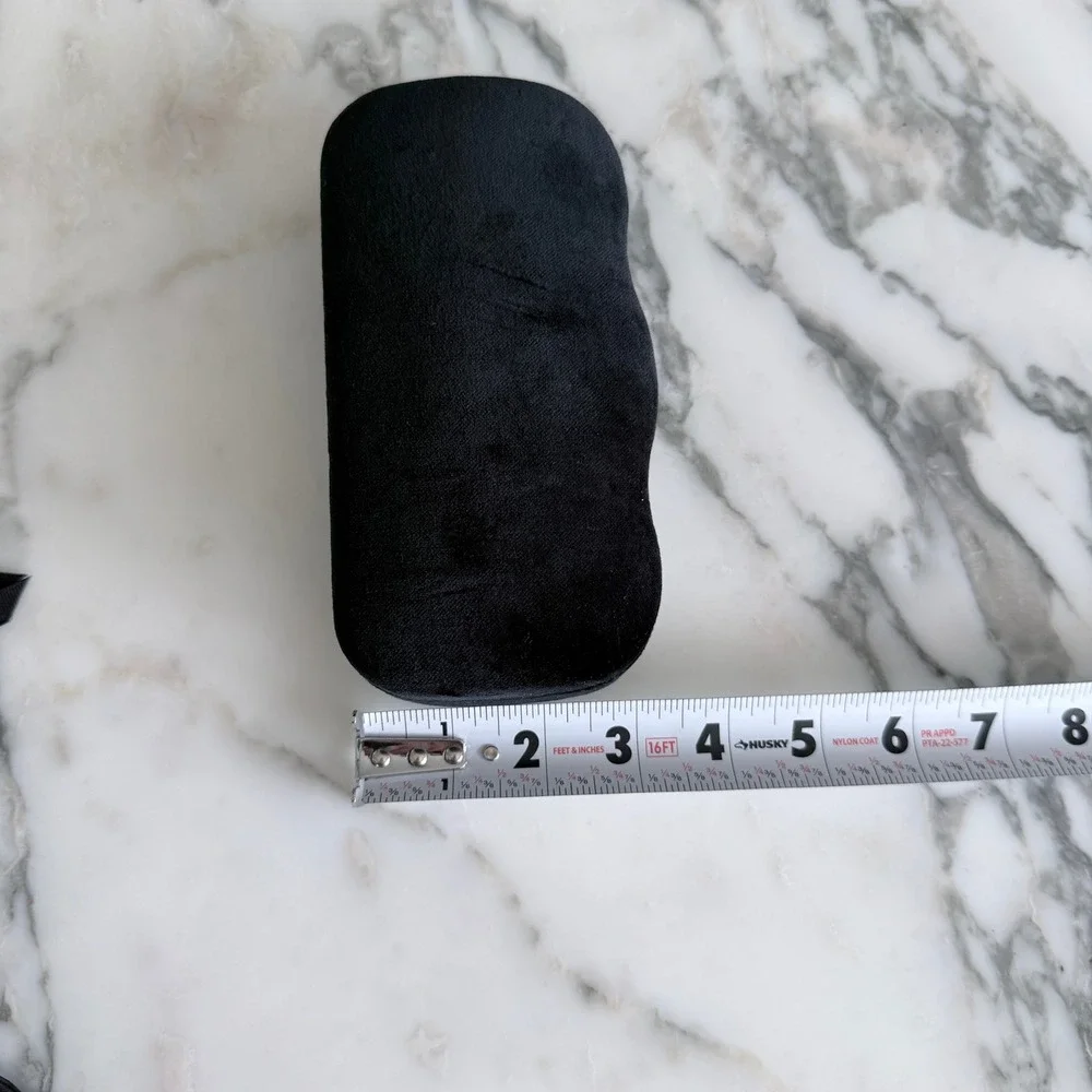 Gucci Black Velvet Sunglasses Case Blue Interior Dust Bag Cleaning Cloth Set